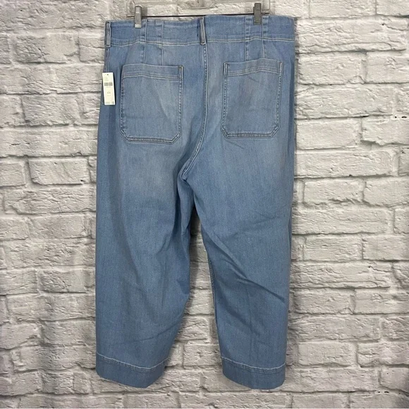 NWT Anthropologie 20W The Colette Crop High-Rise Wide-Leg Jeans by Maeve - Picture 10 of 16